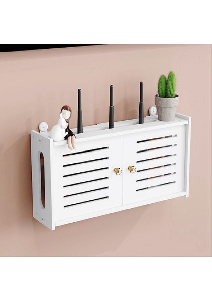 Duvara Monte Kablosuz Yönlendirici Raf Oturma Odası Duvara Monte Wifi Depolama Kutusu Kablo Güç Braketi Depolama Organizatör Tutucu (Yurt Dışından) indirimleri