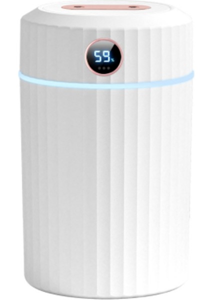 2l Çift Nozul Air Nemlendirici LCD Ekran Iletişim Yağı Aroma Difüzör Ultrasonik Nemlendiriciler Beyaz (Yurt Dışından)
