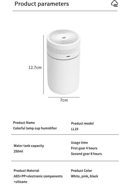 Taşınabilir 250ML Hava Nemlendiricisi Aromaterapi Humidificador Ev Otomobil Için LED Renk Gece Lambası Arıtıcı-B ile USB Püskürtücü (Yurt Dışından) fiyatları