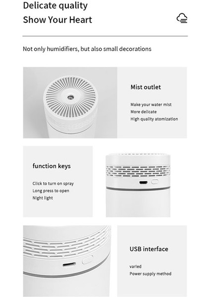 Taşınabilir 250ML Hava Nemlendiricisi Aromaterapi Humidificador Ev Otomobil Için LED Renk Gece Lambası Arıtıcı-B ile USB Püskürtücü (Yurt Dışından) modelleri