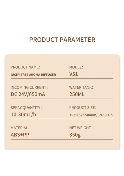 Şanslı Ağaç Aromaterapi Esansiyel Yağ Difüzörleri Dönebilir Su Damla Nemlendirici Ana Sayfa 250ML 7 Renk Işıkları Ab Fişi (Yurt Dışından)