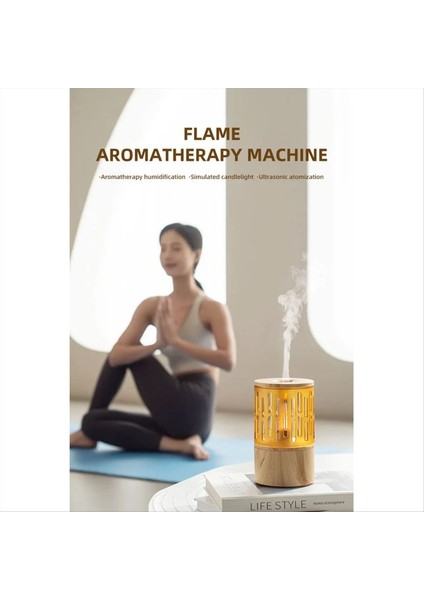 Alev Aromaterapi Makinesi Küçük Ev Yatak Odası Sessiz Mum Işığı Atmosfer Işık Aromaterapi Nemlendirici Difüzör A (Yurt Dışından) modelleri