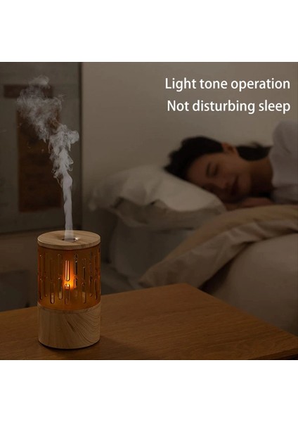 Alev Aromaterapi Makinesi Küçük Ev Yatak Odası Sessiz Mum Işığı Atmosfer Işık Aromaterapi Nemlendirici Difüzör A (Yurt Dışından) indirimleri