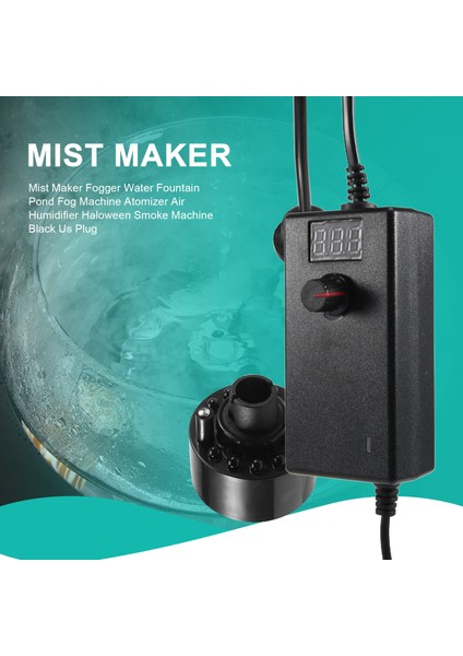 Sis Yapıcı Sisleyici Su Çeşmesi Gölet Sis Makinesi Atomizer Hava Nemlendiricisi Haloween Duman Makinesi Siyah Abd Fiş (Yurt Dışından) fırsatları