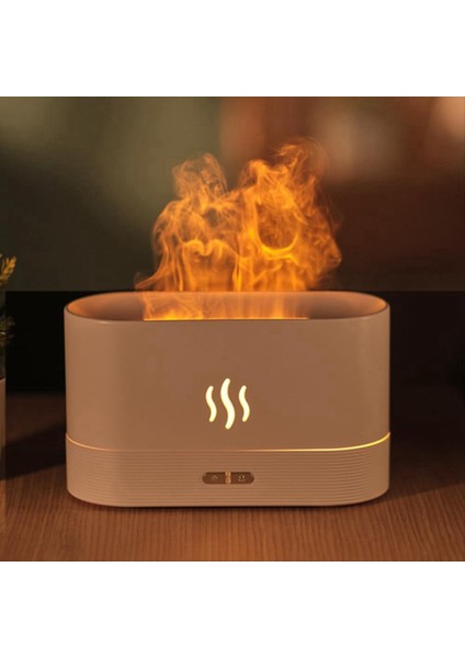 Esansiyel Yağ Difüzör, Hem 7 Renkli Nemlendirici Alev Işık Nemlendirici Difüzör Spa Ev Yoga Ofis Yatak Odası Beyaz (Yurt Dışından) fiyatları