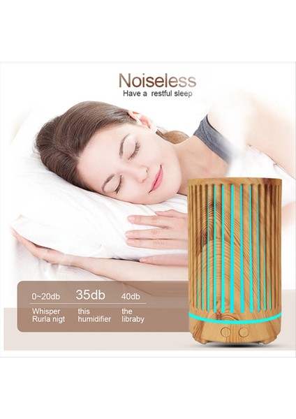 Simüle Edilmiş Ahşap Baskılı Humdifie 200ML Renkli Taşınabilir Nemlendirici Düşük Gürültü Yatak Odası Ofisi Için Küçük Nemlendirici, B (Yurt Dışından) indirimleri