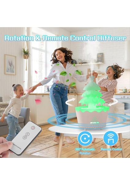 Şanslı Ağaç Aromaterapi Esansiyel Yağ Difüzörleri Dönebilir Su Damla Nemlendirici Ana Sayfa 250ML 7 Renk Işıkları Us Fiş (Yurt Dışından) indirimleri