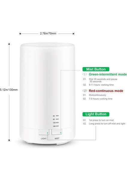 7 Renk Gece Işığı USB Şarj Hava Ultrasonik Nemlendirici Aromaterapi Esansiyel Yağ Difüzörü Ev Araba Ofisi (Yurt Dışından) fırsatları