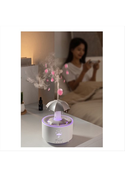 Aromaterapi Nemlendirici Şemsiye Su Damlası Hava Nemlendirici Renkli Işık Aroma Uçucu Yağ Difüzör Ingiltere Fiş A (Yurt Dışından) indirimleri