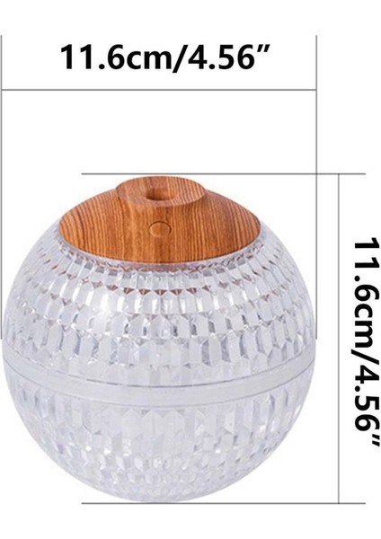 Mini Renkli Gece Işık Kristal Top Nemlendirici Taşınabilir Serin Sis Nemlendirici Yatak Odası, Kreş, Ofis (Yurt Dışından) fiyatları