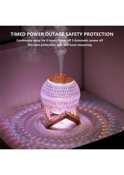 Mini Renkli Gece Işık Kristal Top Nemlendirici Taşınabilir Serin Sis Nemlendirici Yatak Odası, Kreş, Ofis (Yurt Dışından) indirimleri