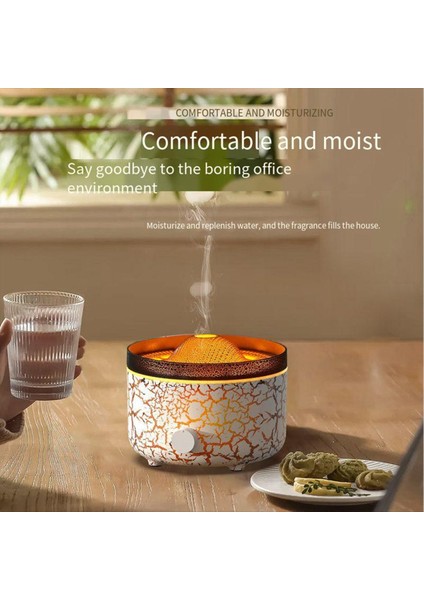 560ML Aromaterapi Nemlendiricileri Difüzörler 3D Simüle Edilmiş Alev Hava Nemlendiricisi Duman Halkası Sprey Odası Ab Fiş (Yurt Dışından) modelleri