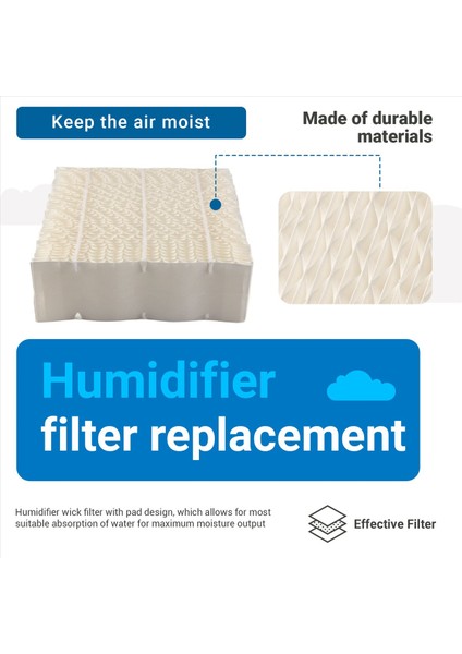 2pcs 1043 Nemlendirici Süper Fitlik Filtre Aircare Bemis Için Değiştirme Bemis Essick 821000 826900 Nemlendirici Filtreler Için Uyumlu (Yurt Dışından) fırsatları