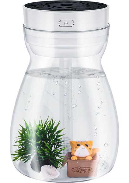 Sevimli Serin Sis Nemlendirici Ofis Yatak Odası Hava Temizleyici USB Şarj Kawaii Hava Nemlendirici LED Hafif Hava Nemlendirici Şişe (Beyaz) (Yurt Dışından) fiyatları