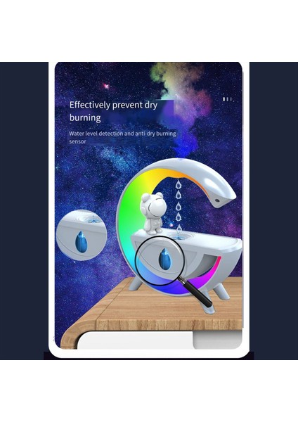 Anti-Gravity Hava Nemlendiricisi 350ML Rgb Işık Ultrasonik Nemlendirici Bluetooth ile Ev Ofisi Için Hoparlör (Yurt Dışından)