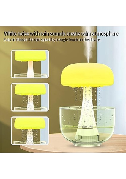 Bulut Yağmur Nemlendirici Su Damağı, Bulut Yağmuru Aromaterapi Esansiyel Yağı Difüzör 7 Renkli LED Işık Ev Ofis (Yurt Dışından) modelleri