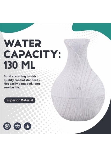 Elektrikli Hava Nemlendirici Esansiyel Aroma Yağ Difüzör Ultrasonik 130ML Ahşap Tane Nemlendirici USB Sis Yapıcı LED Işık C (Yurt Dışından) fırsatları