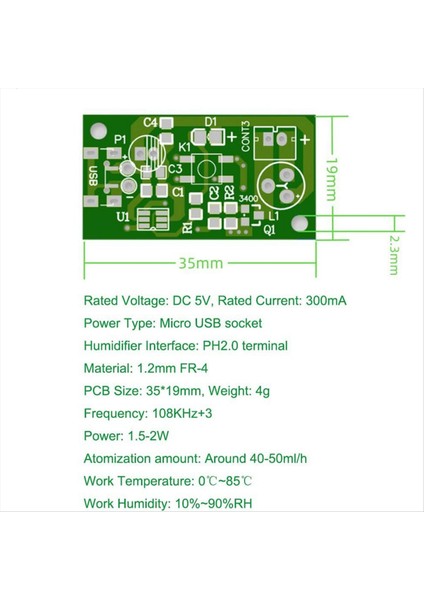 6 Pack Dc 5V USB Nemlendirici Atomizasyon Disk Mirco Arayüz Atomizasyon Sürücü Devre Kartını Dıy Evi Için (Yurt Dışından) fiyatları