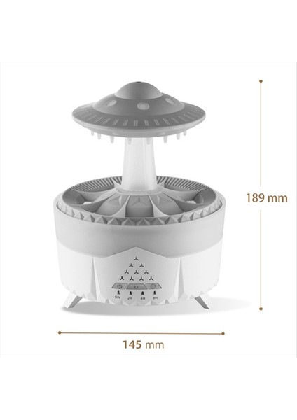 Yağmur Bulutu Gecesi Işık Nemlendiricisi Yağmurlu Su Damla Sesi ve 7 Renkli LED Işık Esansiyel Yağ Difüzör, C (Yurt Dışından) modelleri