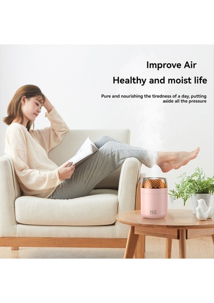 Cam Kupa Nemlendirici Renkli Işık Başucu Masa Dekorasyon Gece Işık USB Büyük Sis Nemlendirici Pembe (Yurt Dışından) fiyatları