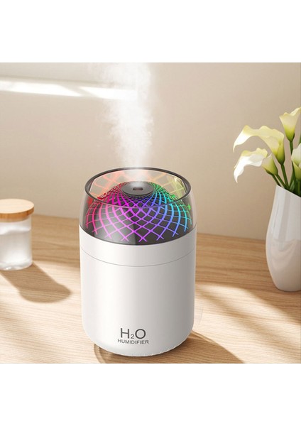 Cam Kupa Nemlendirici Renkli Işık Başucu Masa Dekorasyon Gece Işık USB Büyük Sis Nemlendirici Pembe (Yurt Dışından) fırsatları