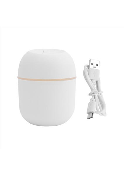 Hava Nemlendiricisi USB Küçük 220ML Mini Taşınabilir Serin Mist Difüzör Yatak Odası Ofis Masası Araç Seyahat Aroma Atomizer, Beyaz (Yurt Dışından)