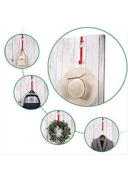 3 Adet 12 Inç Noel Çelenk Askıları Karikatür Kapı Kancaları Kış Kardan Adamlar Noel Baba Ön Kapı Askıları (Yurt Dışından) fırsatları