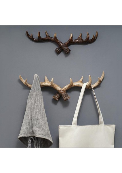 Vintage Geyik Korna Kanca Reçine Anahtar Kancalar Tutucu Duvara Monte Kapak Askı Rafı Oturma Odası Banyo Iskandinav (Yurt Dışından) fiyatları