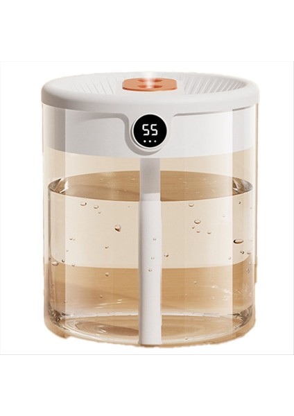 H2O Hava Nemlendiricisi 2l Kapasite LCD Nemi ile Çift Memul Ekran Iletişim Yağı Difüzör Taşınabilir Usb, Beyaz (Yurt Dışından)