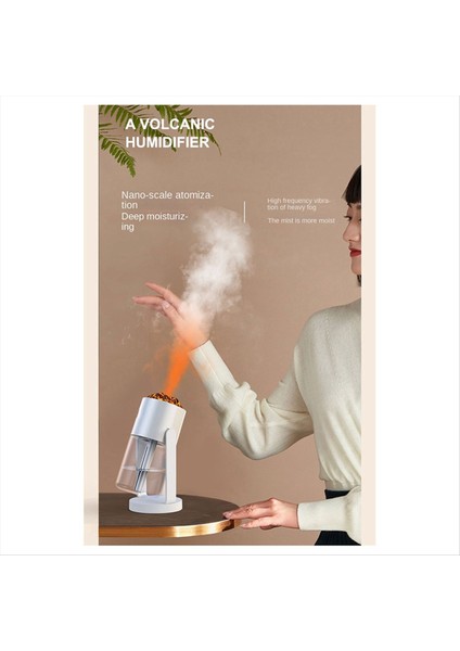 Taşınabilir Ana Sayfa Masaüstü Nemlendirici Mini Hava Temizleyicisi Alev Yedi Renkli Atmosfer Işık Nemlendirici B (Yurt Dışından) modelleri