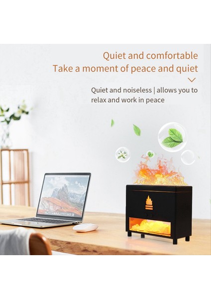 Aromaterapi Alev Ortam Işık Simülasyon Duvar Mutfak USB Mini Aletler Hava Alev Kuzusu, Ahşap Tahıl (Yurt Dışından)