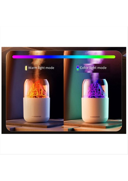 Nemlendirici Serin Alev Lambası Mini Sessiz Masaüstü Ortam Lambası Nemlendirici Aromaterapi Makinesi Siyah (Yurt Dışından) indirimleri