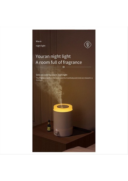 Yatak Odası Için Nemlendiriciler, 2l Serin Sis Ultrasonik Hava Nemlendirici Üst Doldurma ve Sessiz, 360 ° Nozul Abd Fişi, Beyaz (Yurt Dışından)