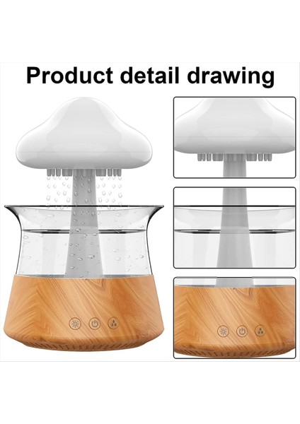 Yatak Odası ve Ev Ofisi Için Bulut Yağmuru Hemerileştiricileri - 7 Renkli LED Işıkları ile Esansiyel Yağ Difüzörü Nano Mist Difüzör (Yurt Dışından) fırsatları