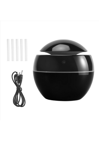 Taşınabilir Hava Nemlendiricisi Ultrasonik USB Aroma Dışıncı LED Gece Lıght Lıght Elektrik Esansiyel Yağ Difüzör Aromaterapi Siyah (Yurt Dışından)