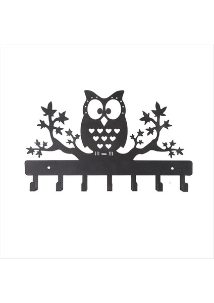 7hooks Baykuş Metal Duvara Monte Metal Anahtar Tutucu Baykuş Anahtar Askısı Madalya Askı Tasması Askı Anahtar Organizatörü Metal Anahtar Kancası (Yurt Dışından)