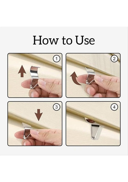 Paslanmaz Çelik Vinil Tahta Duvar Dikiş Görünmez Duvar Paneli Kanca Yumruksuz Kanca (Yurt Dışından) fırsatları
