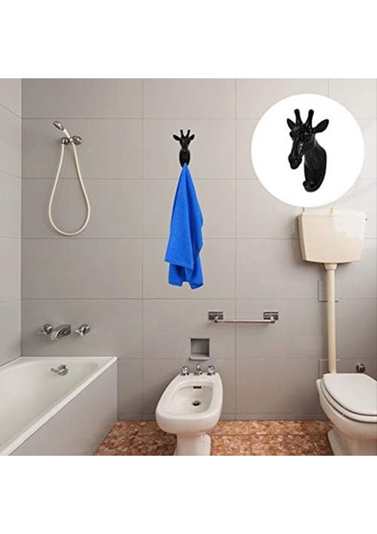 Havlu Kancası Duvar Asılı Geyik Kafalı Kıyafetler Askı Odası Zanaat Dekorasyon Duvar Dekorasyon Kancası, 3 Adet (Yurt Dışından) fiyatları