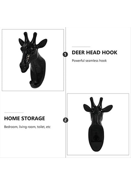 Havlu Kancası Duvar Asılı Geyik Kafalı Kıyafetler Askı Odası Zanaat Dekorasyon Duvar Dekorasyon Kancası, 3 Adet (Yurt Dışından) fırsatları