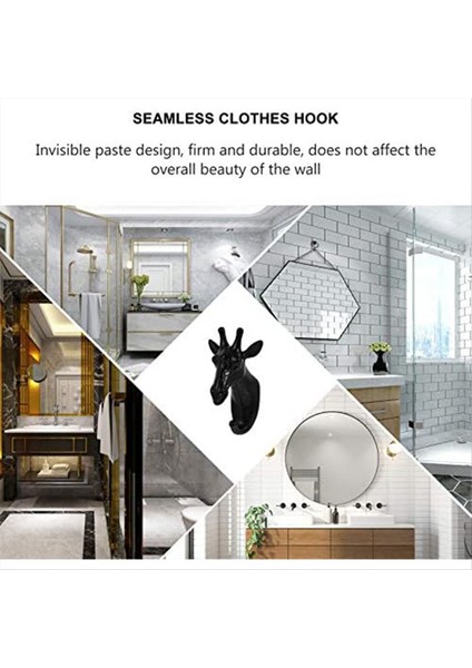 Havlu Kancası Duvar Asılı Geyik Kafalı Kıyafetler Askı Odası Zanaat Dekorasyon Duvar Dekorasyon Kancası, 3 Adet (Yurt Dışından) indirimleri