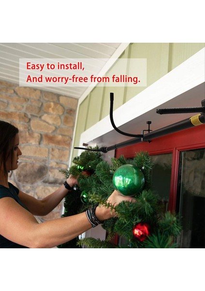 Işıklar ve Bitkiler Için Ön Kapı Hook Ağır Hizmet Noel Dekorasyon Sahibi Ön Kapı Teleskopik Asma Rafı (Yurt Dışından) indirimleri
