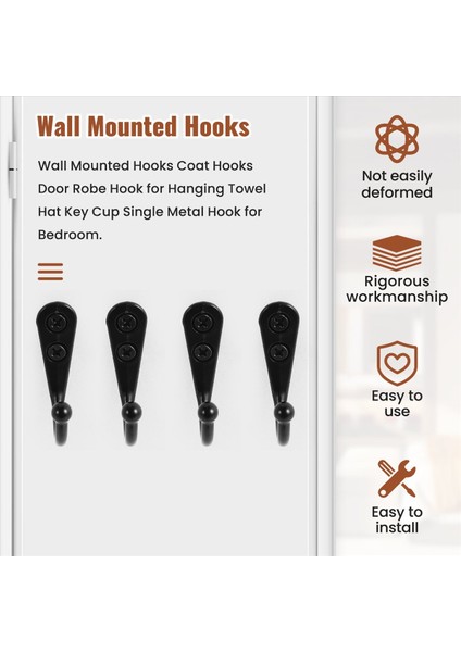 14 Adet Duvara Monte Kancalar Ceket Kancaları Kapı Bornoz Kancası Asılı Havlu Şapkası Anahtar Bardağı Tek Metal Kanca Yatak Odası Için (Yurt Dışından) indirimleri