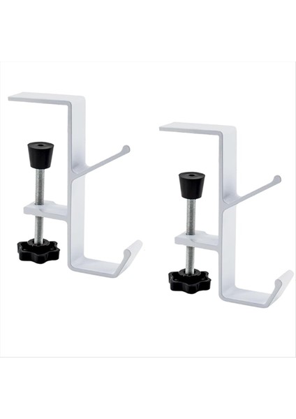 2pcs Masa Montaj Torba Tutucu Kanca Kelepçesi-On Sırt Çantası Askı Taşınabilir Masa Montajı Masa Masası (Beyaz) Için Tutucu (Yurt Dışından)