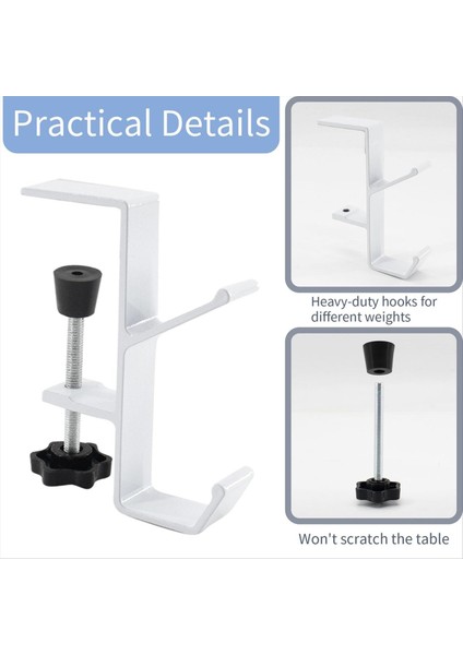 2pcs Masa Montaj Torba Tutucu Kanca Kelepçesi-On Sırt Çantası Askı Taşınabilir Masa Montajı Masa Masası (Beyaz) Için Tutucu (Yurt Dışından) fırsatları