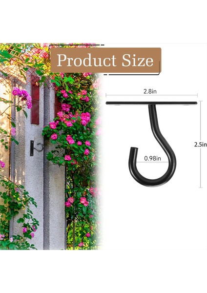 Asma Bitki Için Tavan Kancaları, Kapalı ve Açık Bitki Kapları Için Askı, Ekiciler Için Duvar Kancası 6 Adet (Yurt Dışından) fiyatları