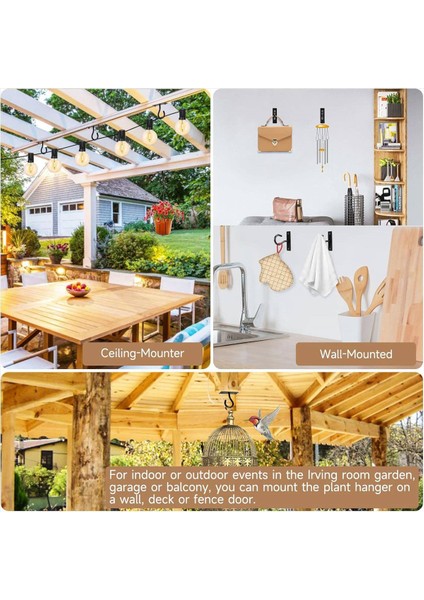 Asma Bitki Için Tavan Kancaları, Kapalı ve Açık Bitki Kapları Için Askı, Ekiciler Için Duvar Kancası 6 Adet (Yurt Dışından) indirimleri