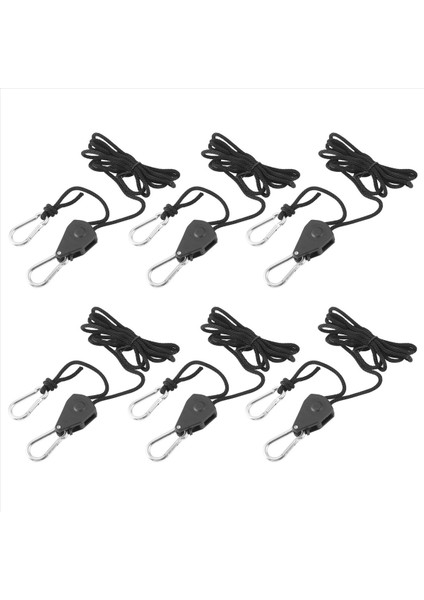 6pcs 1/8 Inç Ağır Görevli Ayarlanabilir Büyüme Işık Cırcır Halat Askı, Büyüyen Lambaların Bahçeciliği Için Kullanılır (Yurt Dışından) fiyatları