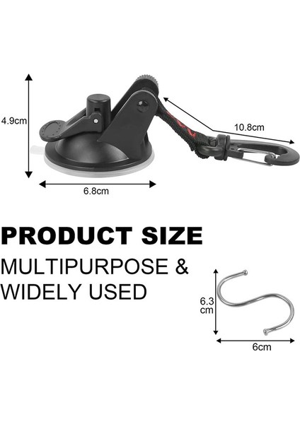 Emme Fincanı Bağlantı Ile, 4 Parçalı Vantuz Kancaları Ekstra Güçlü Emme Fincanı Montaj Kancaları Araba Için (Yurt Dışından) fiyatları