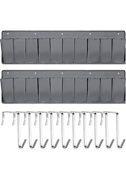 2pcs Rv Ayakkabı Rv Ayakkabı Depolama Organizatörü 44.1 Inç Asma Ayakkabı Bebağı Yatakta Depolama Çantası 10 ile Ayakkabı Oyuncak Aracı A (Yurt Dışından)