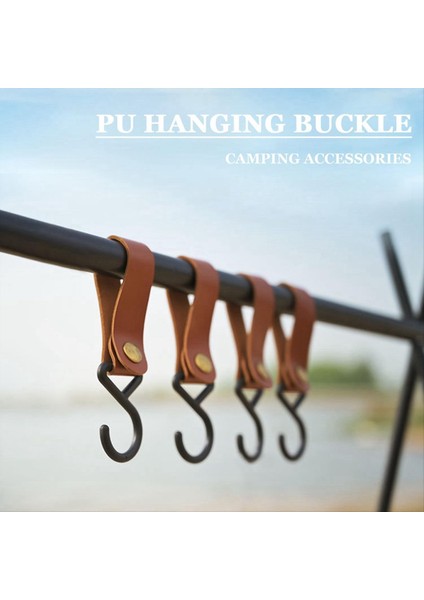 8 Adet Deri S-Shooks Deri Kanca, S-Hooks S Şekilli Kanca Kaplama, Kamp Kanca Askı Kancaları (Açık Kahverengi) Için (Yurt Dışından) fırsatları